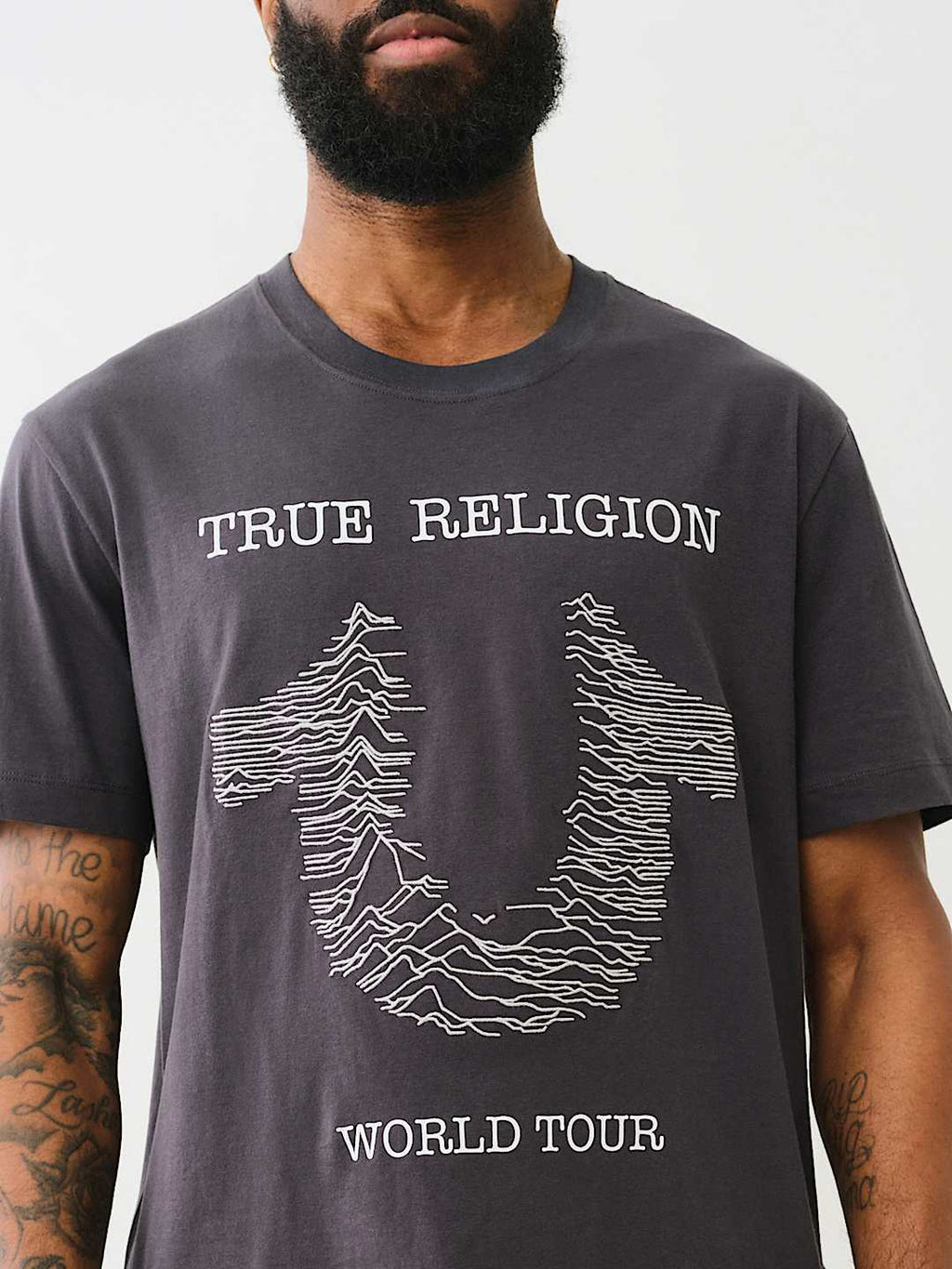 True Religion Embroidered Radio Wave Horseshoe T-Shirt - IMMEDIATE