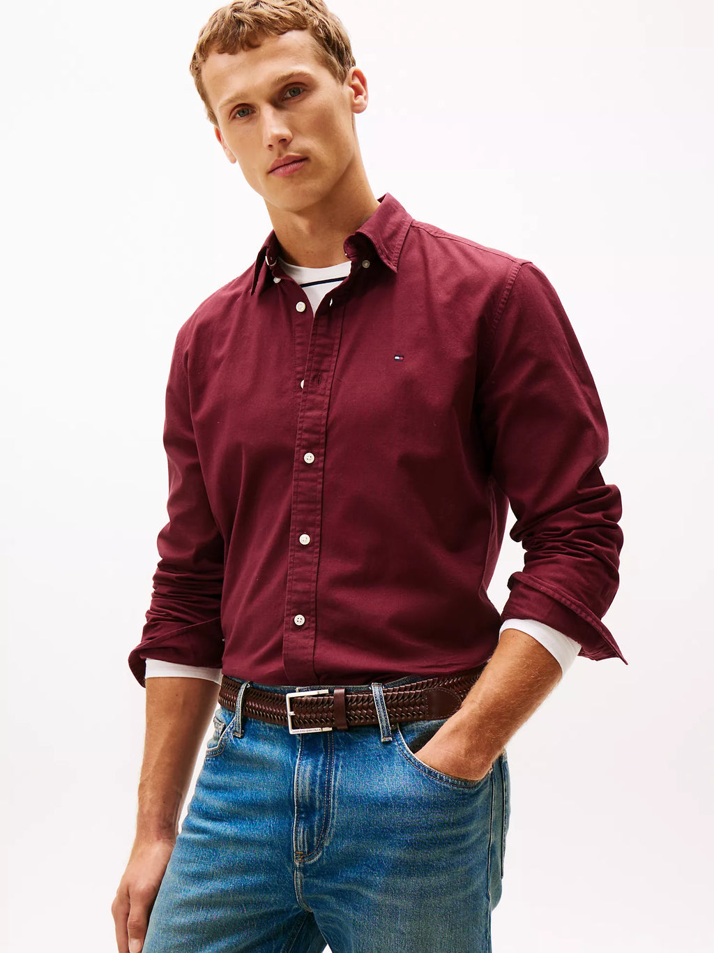 Regular Fit Stretch Oxford Shirt
