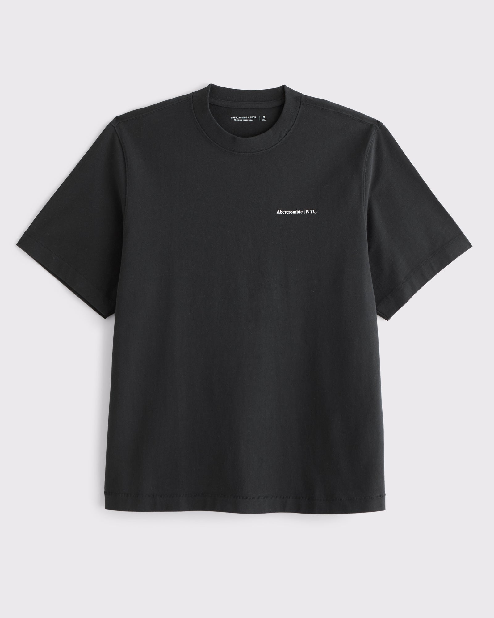 Abercrombie & Fitch Premium Heavyweight Micro-Logo Tee - IMMEDIATE