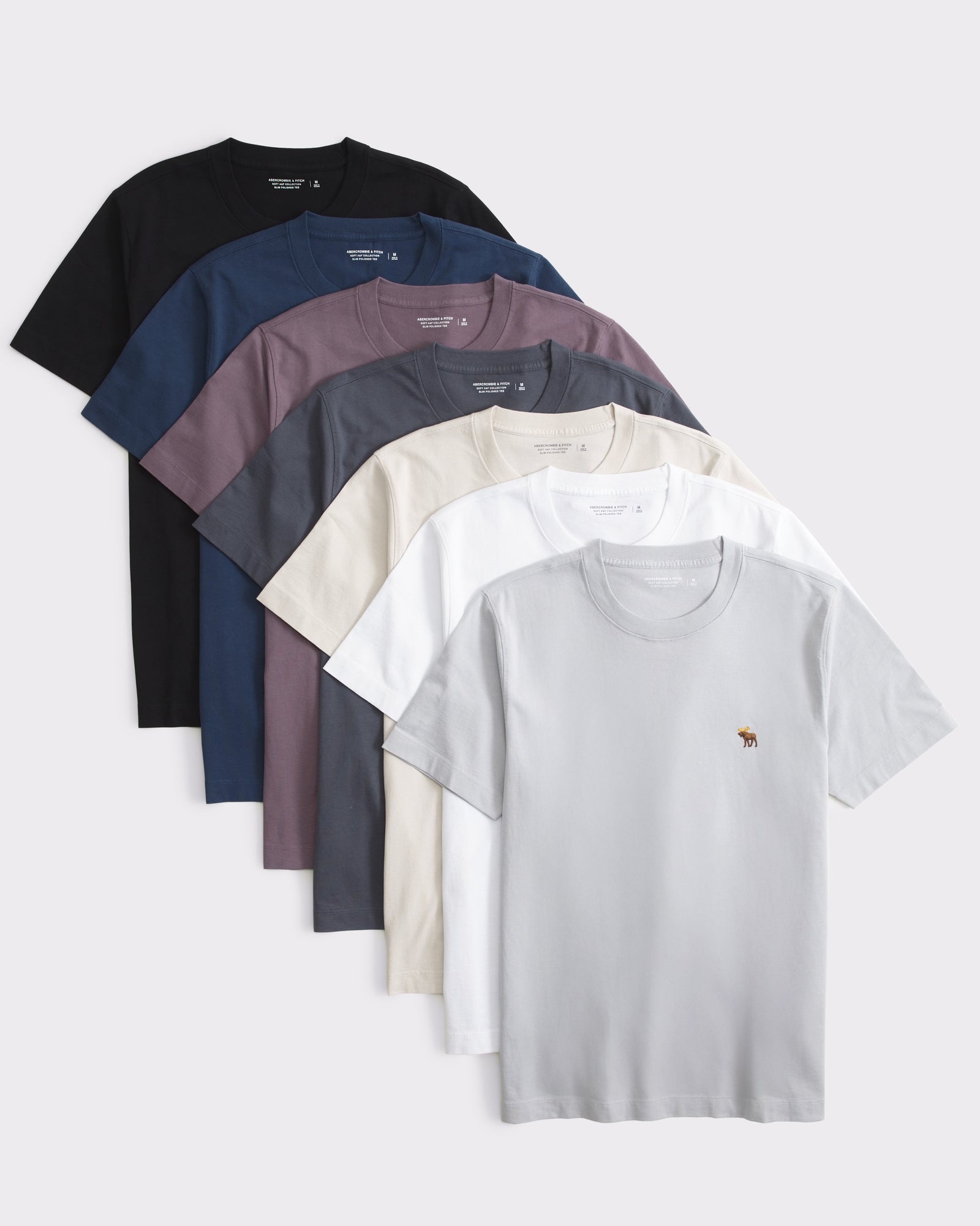 Abercrombie & Fitch 7-Pack Slim Polished Icon Tees - IMMEDIATE