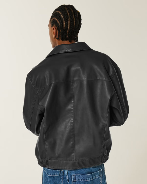 Hollister Vegan Leather Zip-Up Jacket