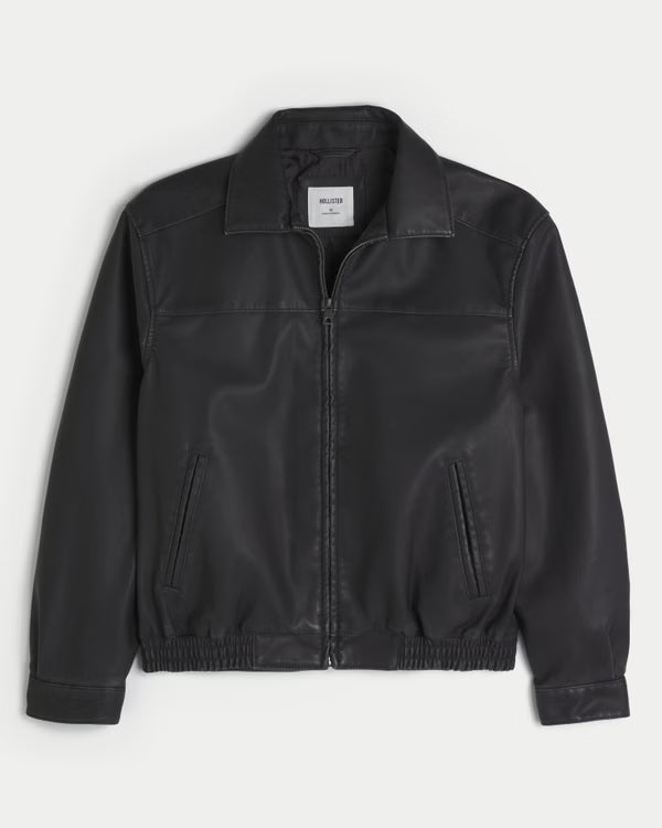 Hollister Vegan Leather Zip-Up Jacket