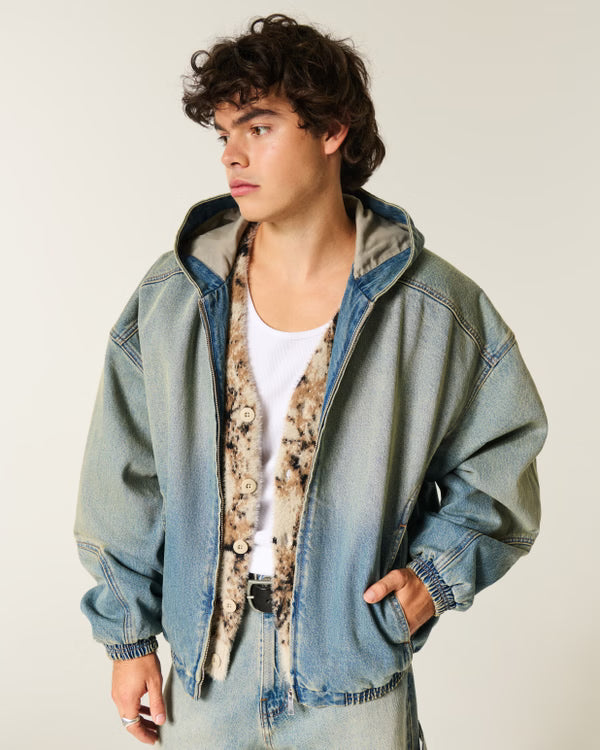 Hollister Washed Denim Skater Jacket