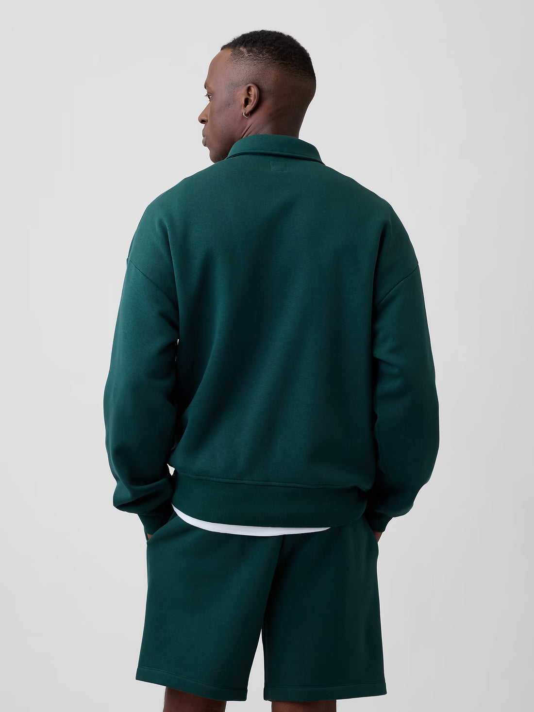 Gap Oversized Logo Quarter-Zip Sweatshirt