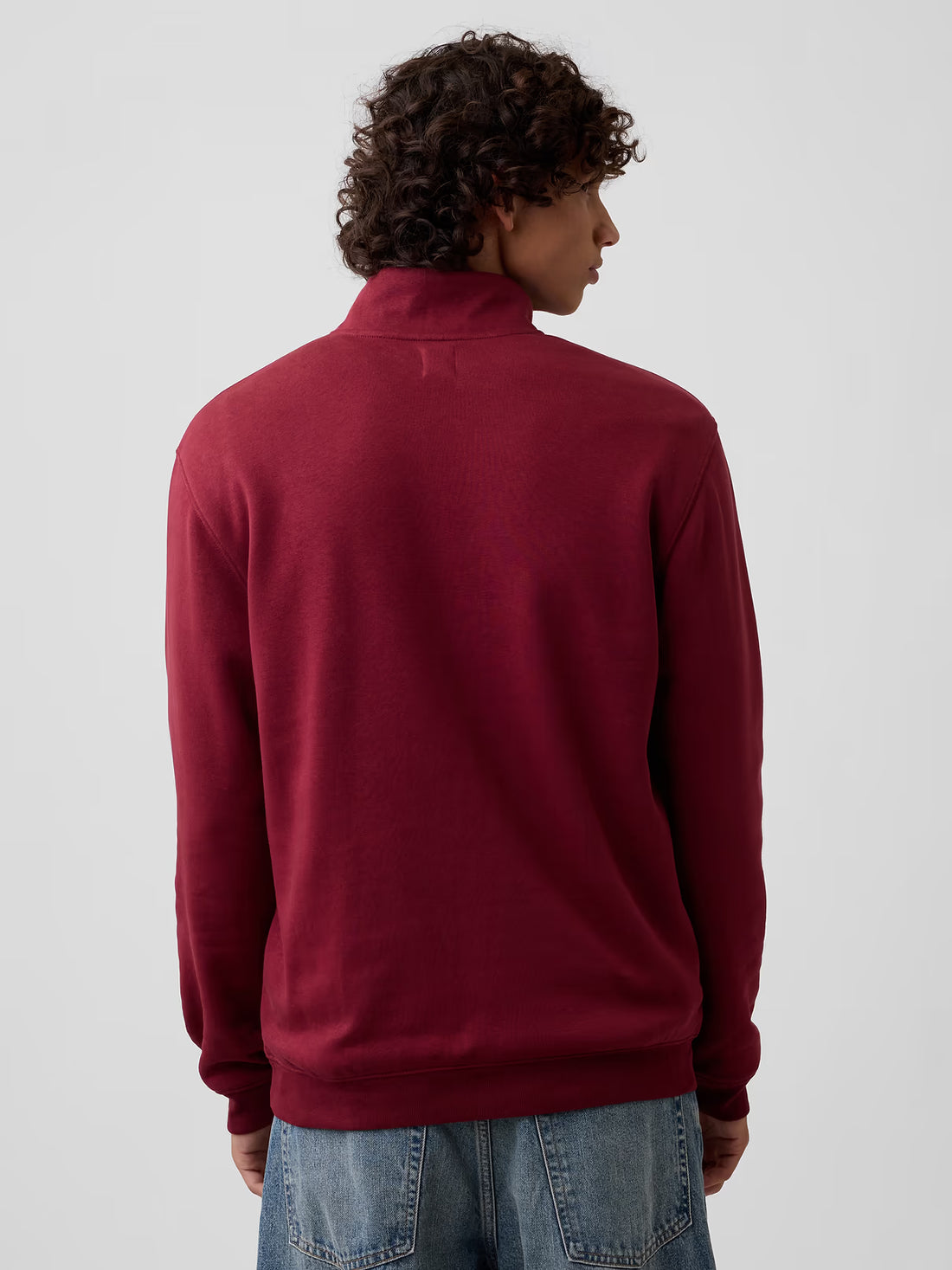 Gap Relaxed Gap Logo Quarter-Zip Sweatshirt