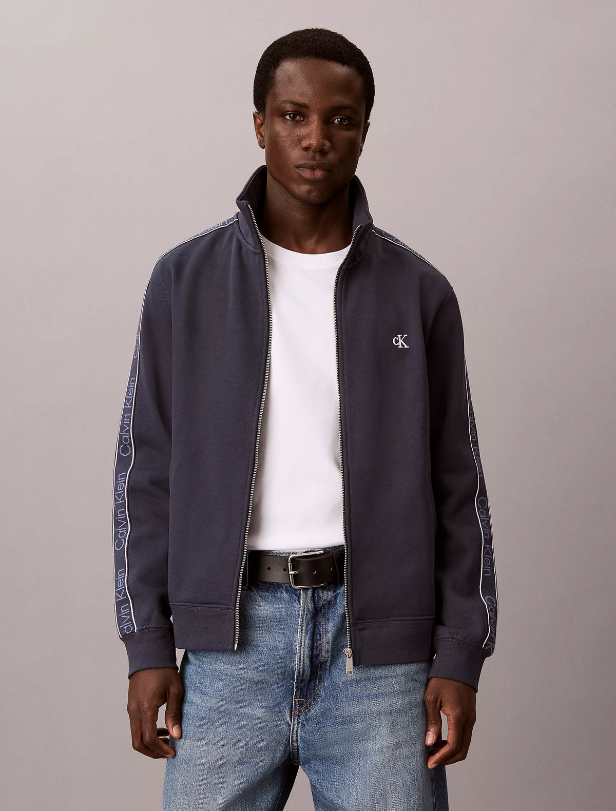 Calvin Klein Logo Tape Full Zip Jacket