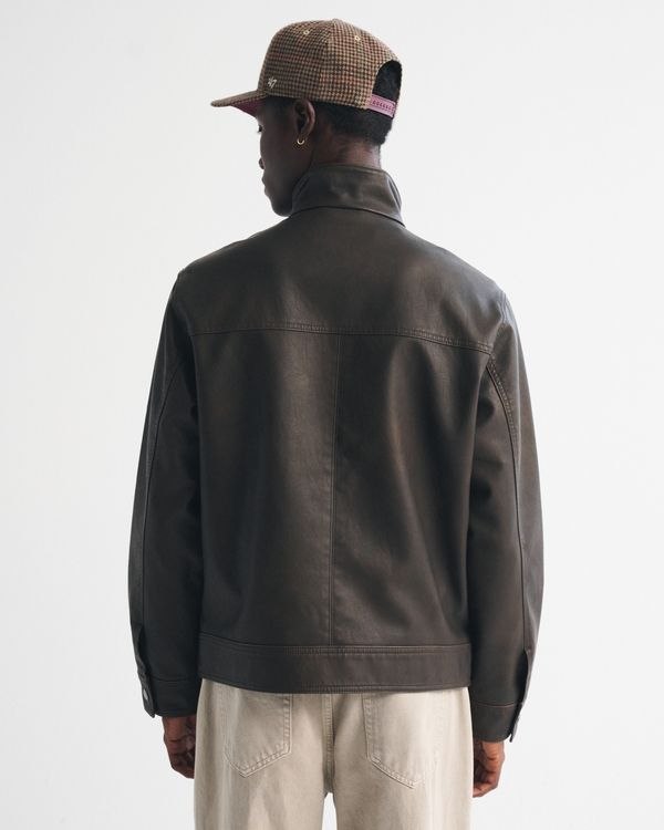 Abercrombie & Fitch Vegan Leather Zip Jacket
