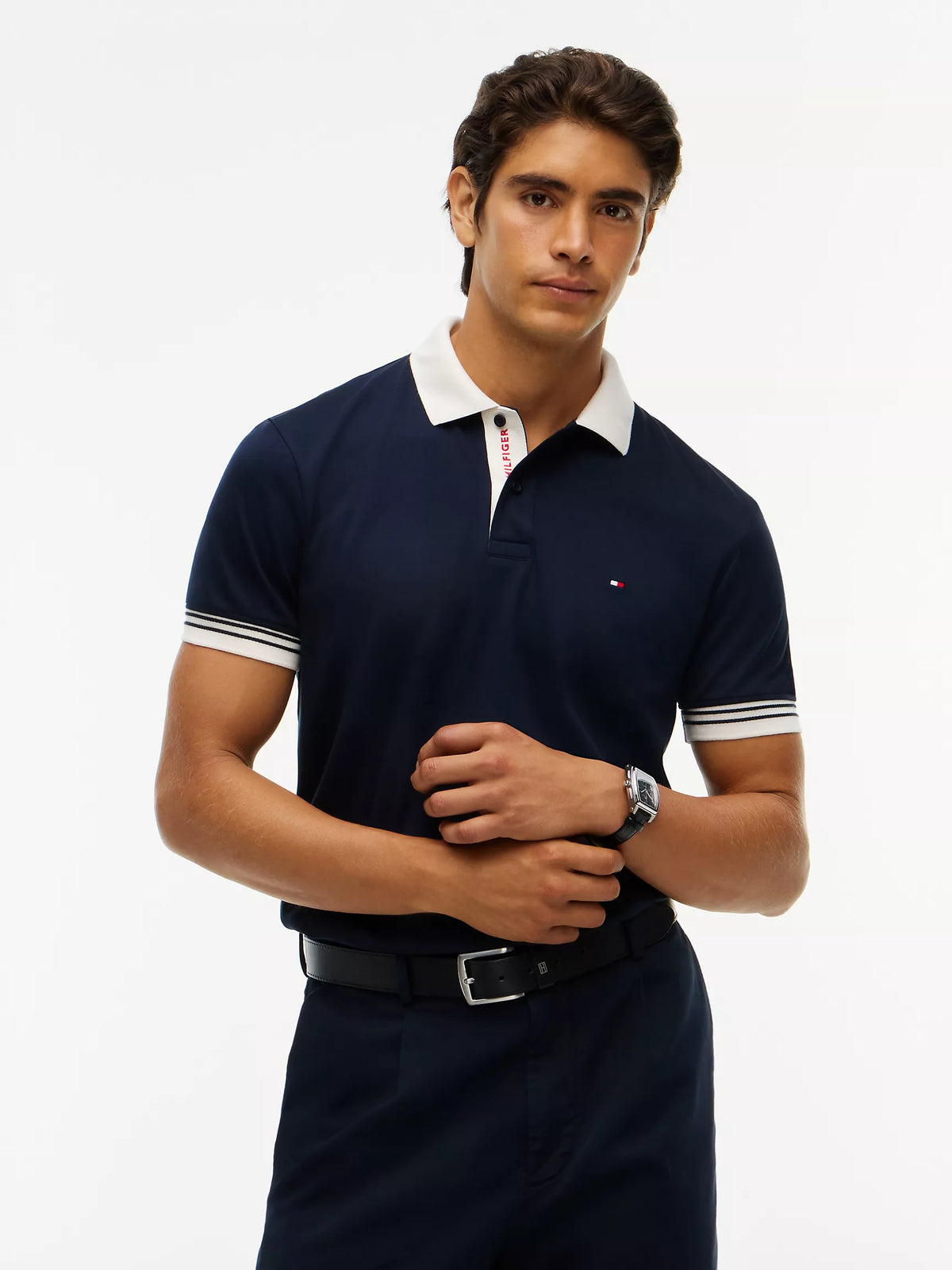 Tommy Hilfiger Regular Fit Tipped Smooth Cotton Polo
