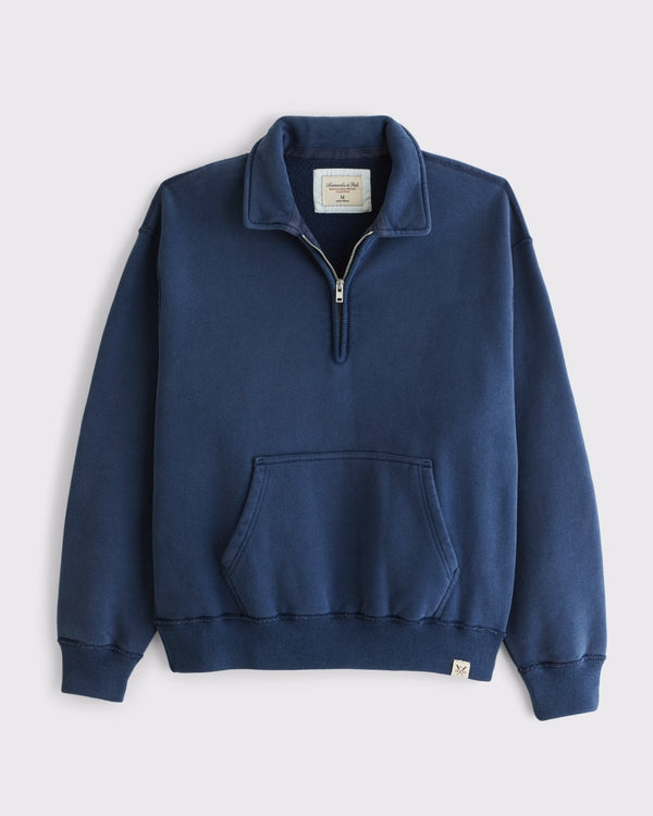 Abercrombie & Fitch Heritage Heavyweight Half-Zip Sweatshirt