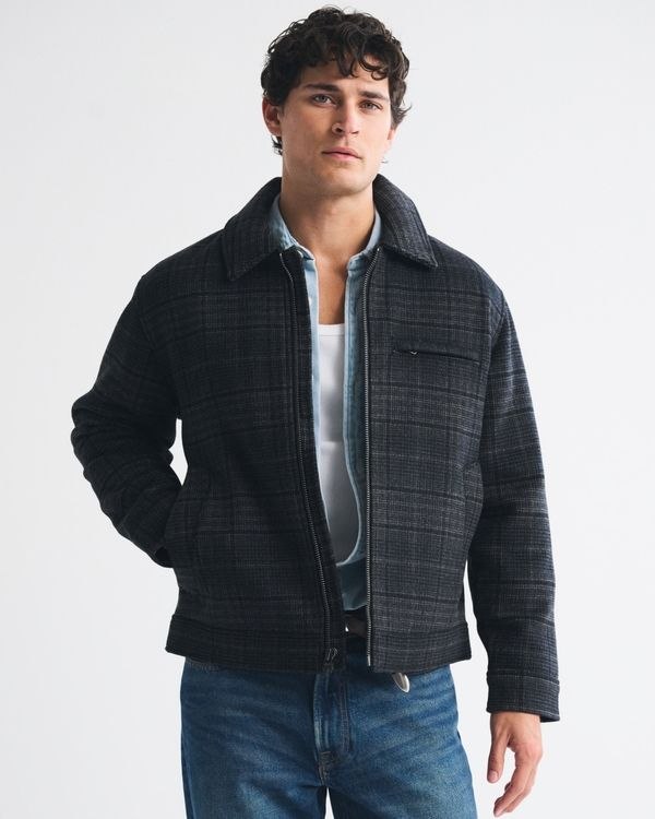 Abercrombie & Fitch Wool-Blend Zip Jacket