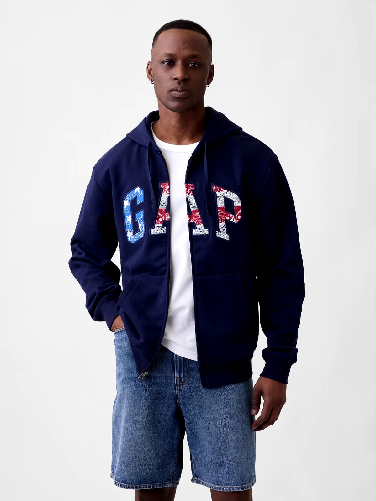 Relaxed Gap Logo Zip Hoodie