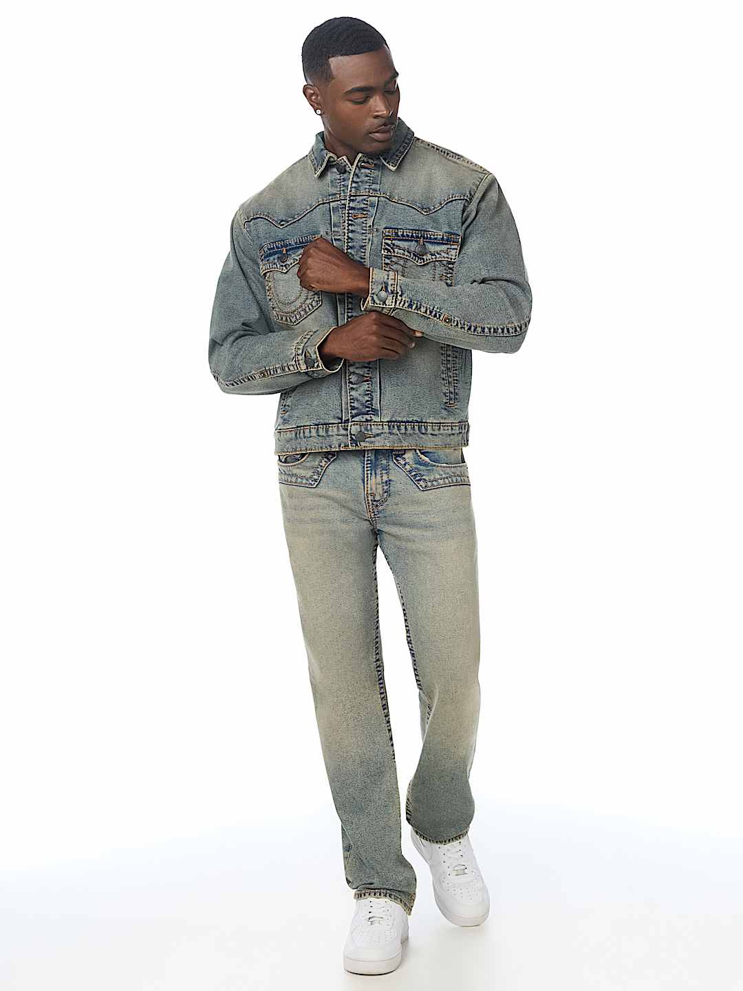 True Religion big t oversized denim jacket