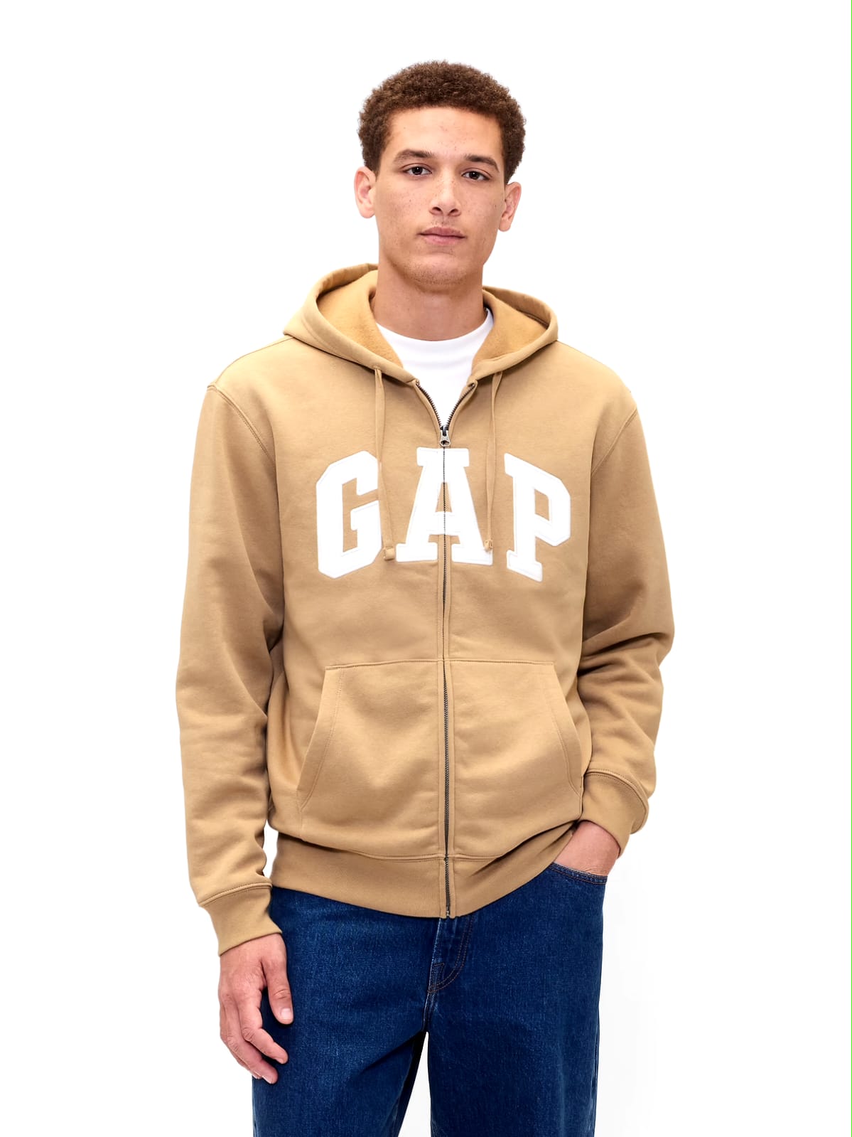 Relaxed Gap Logo Zip Hoodie