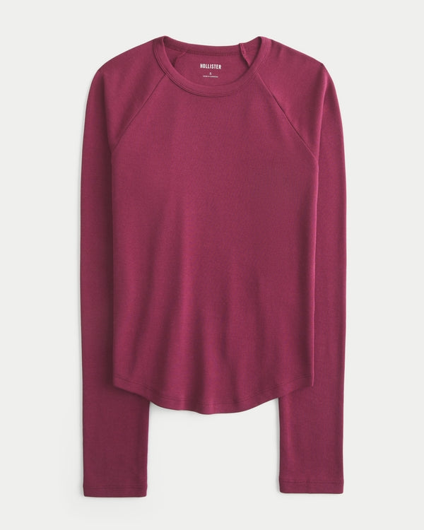 Hollister Long-Sleeve Raglan Crew T-Shirt