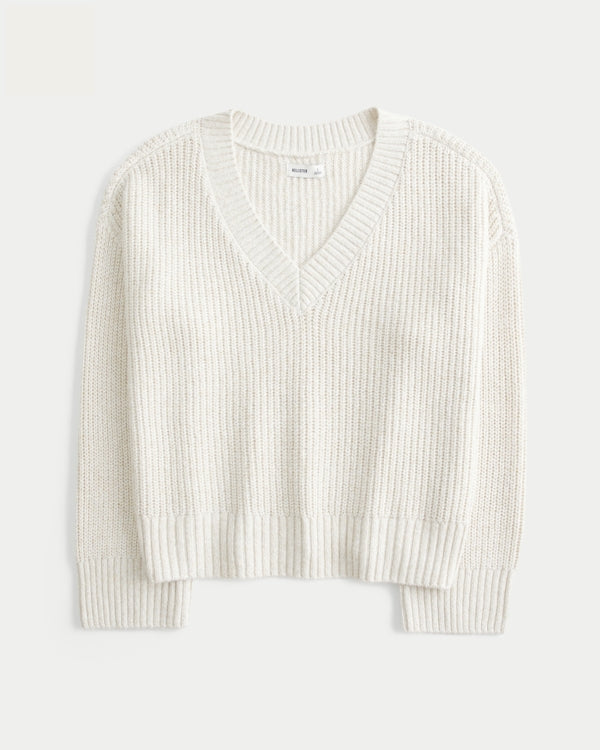 Hollister V-Neck Shaker Sweater