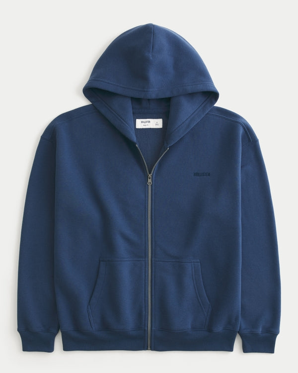 Hollister Boxy Zip-Up Hoodie