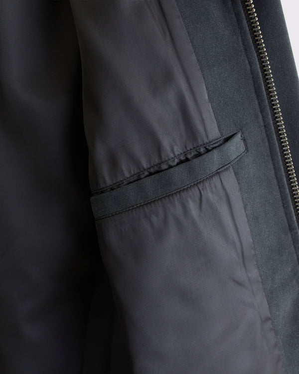 Abercrombie & Fitch Easy Vegan Suede Zip Trucker Jacket