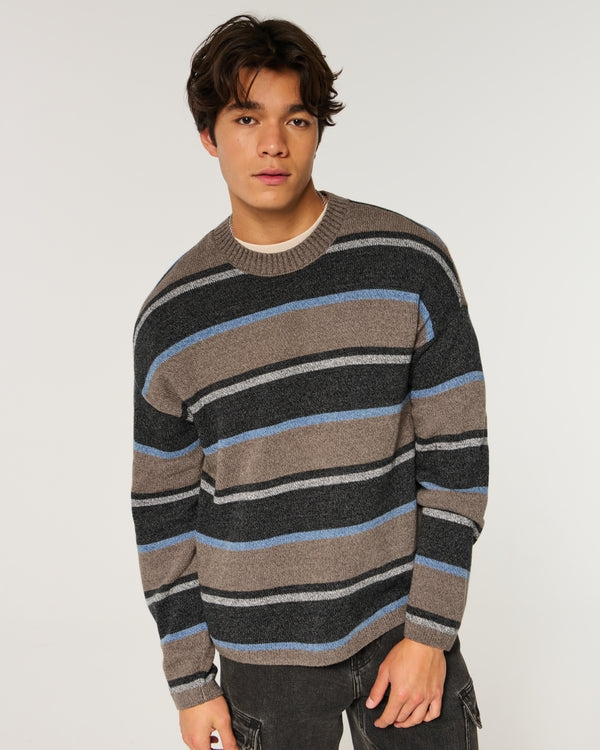 Hollister Boxy Striped Crew Sweater