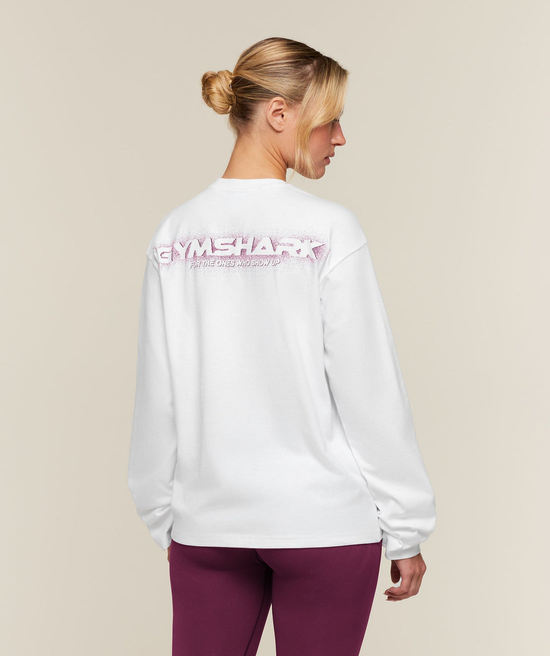 Gymshark For The Ones Who Show Up Graphic Long Sleeve Top