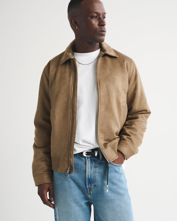 Abercrombie & Fitch Vegan Suede Bomber