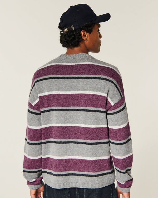 Hollister Boxy Striped Crew Sweater
