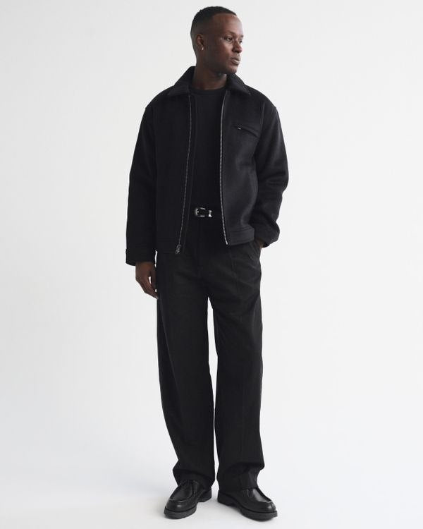 Abercrombie & Fitch Wool-Blend Zip Jacket