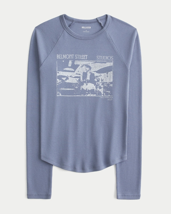 Hollister Long-Sleeve Raglan Crew T-Shirt