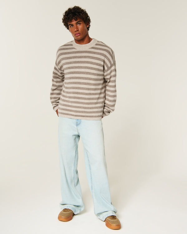 Hollister Boxy Striped Crew Sweater