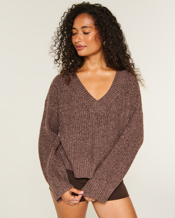 Hollister V-Neck Shaker Sweater