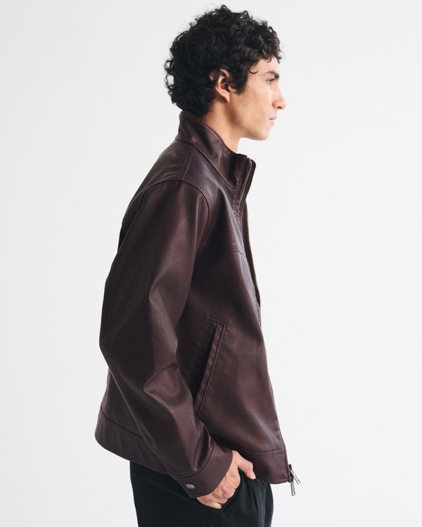 Abercrombie & Fitch Vegan Leather Zip Jacket