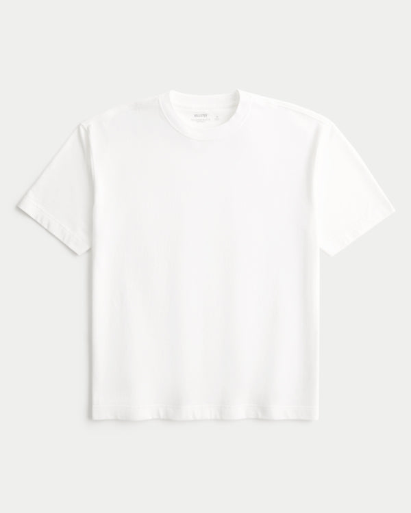 Hollister Boxy Heavyweight Washed Cotton Crew T-Shirt