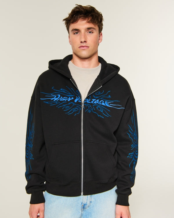 Hollister Boxy Zip-Up Hoodie