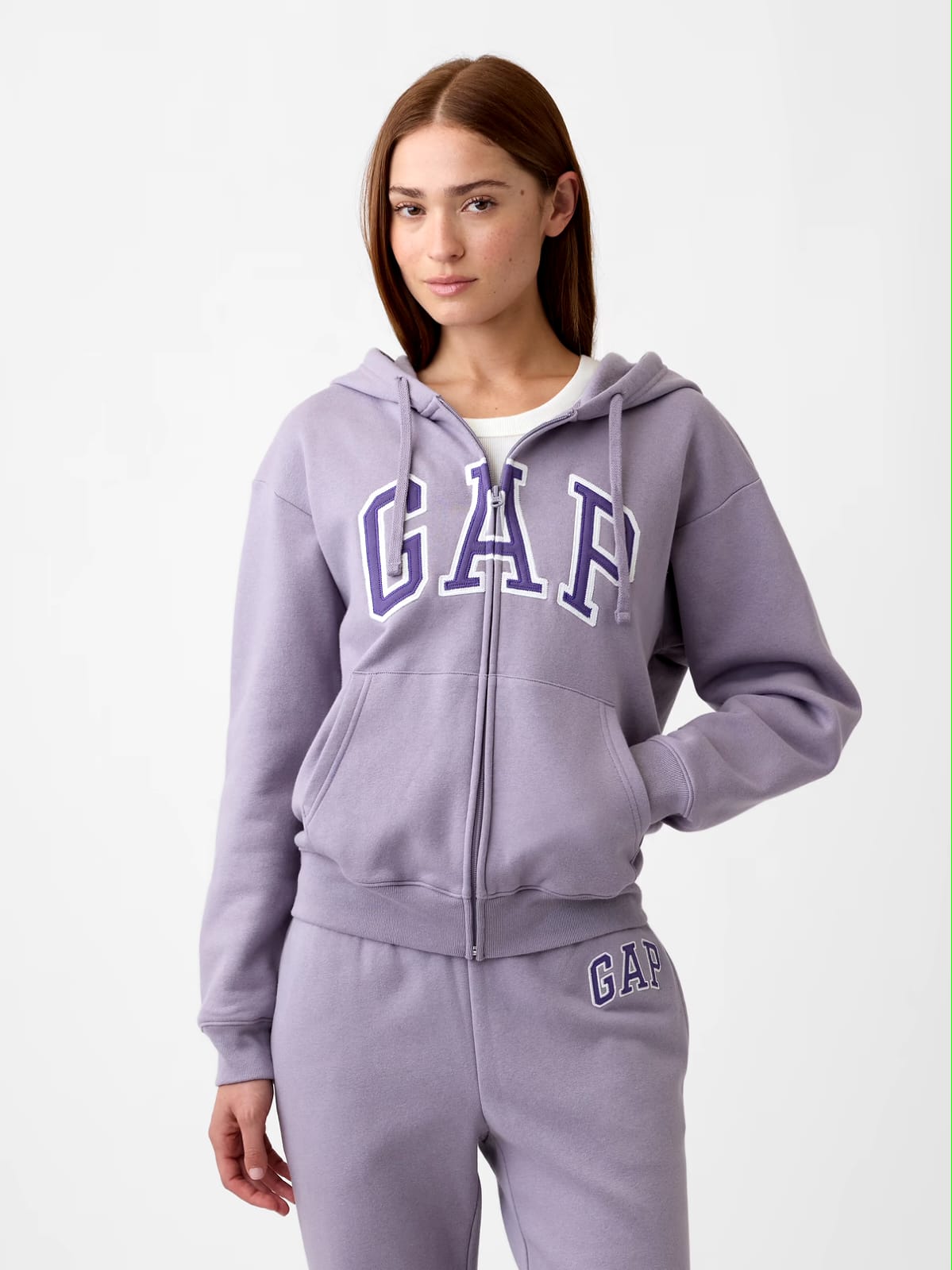 Relaxed Gap Logo Zip Hoodie