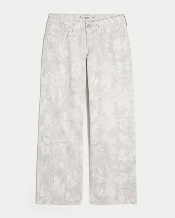 Hollister Low-Rise Medium Wash Baggy Jeans