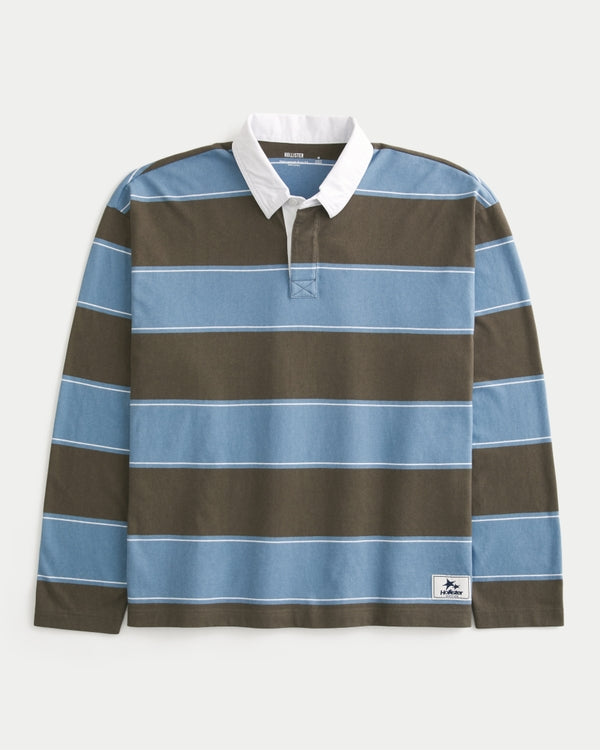 Hollister Boxy Heavyweight Long-Sleeve Rugby Polo