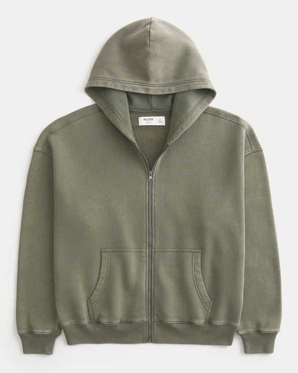 Hollister Boxy Zip-Up Hoodie