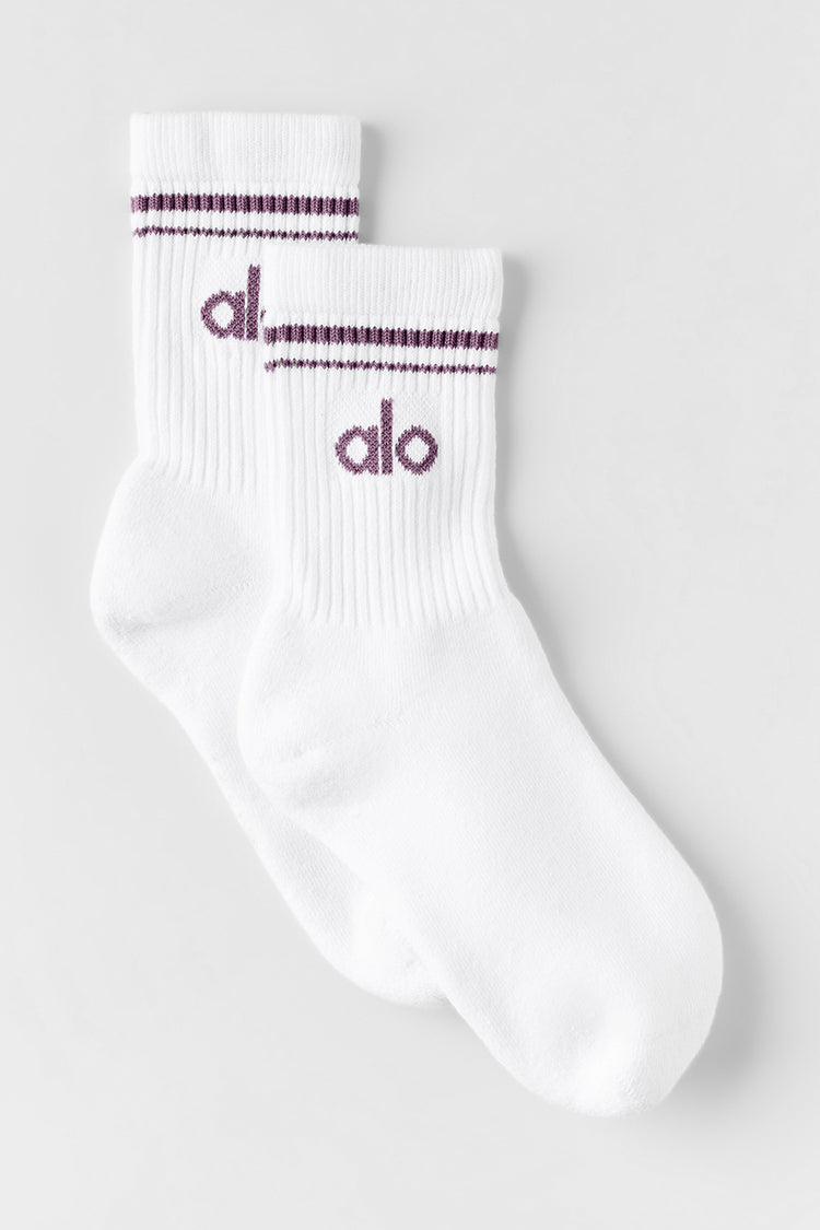 Alo Unisex Half-Crew Throwback Sock