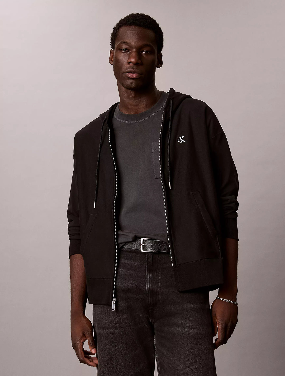 Calvin Klein Premium Terry Relaxed Zip Hoodie