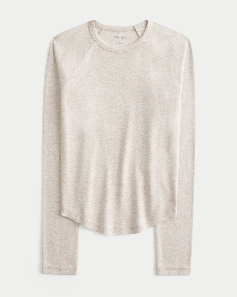 Hollister Long-Sleeve Raglan Crew T-Shirt