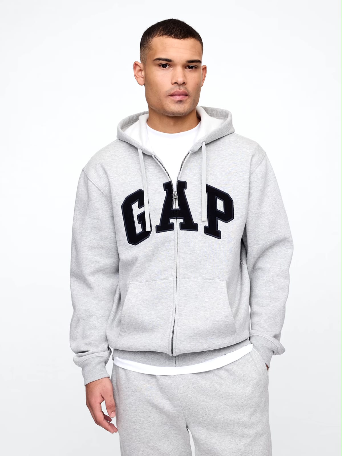Relaxed Gap Logo Zip Hoodie