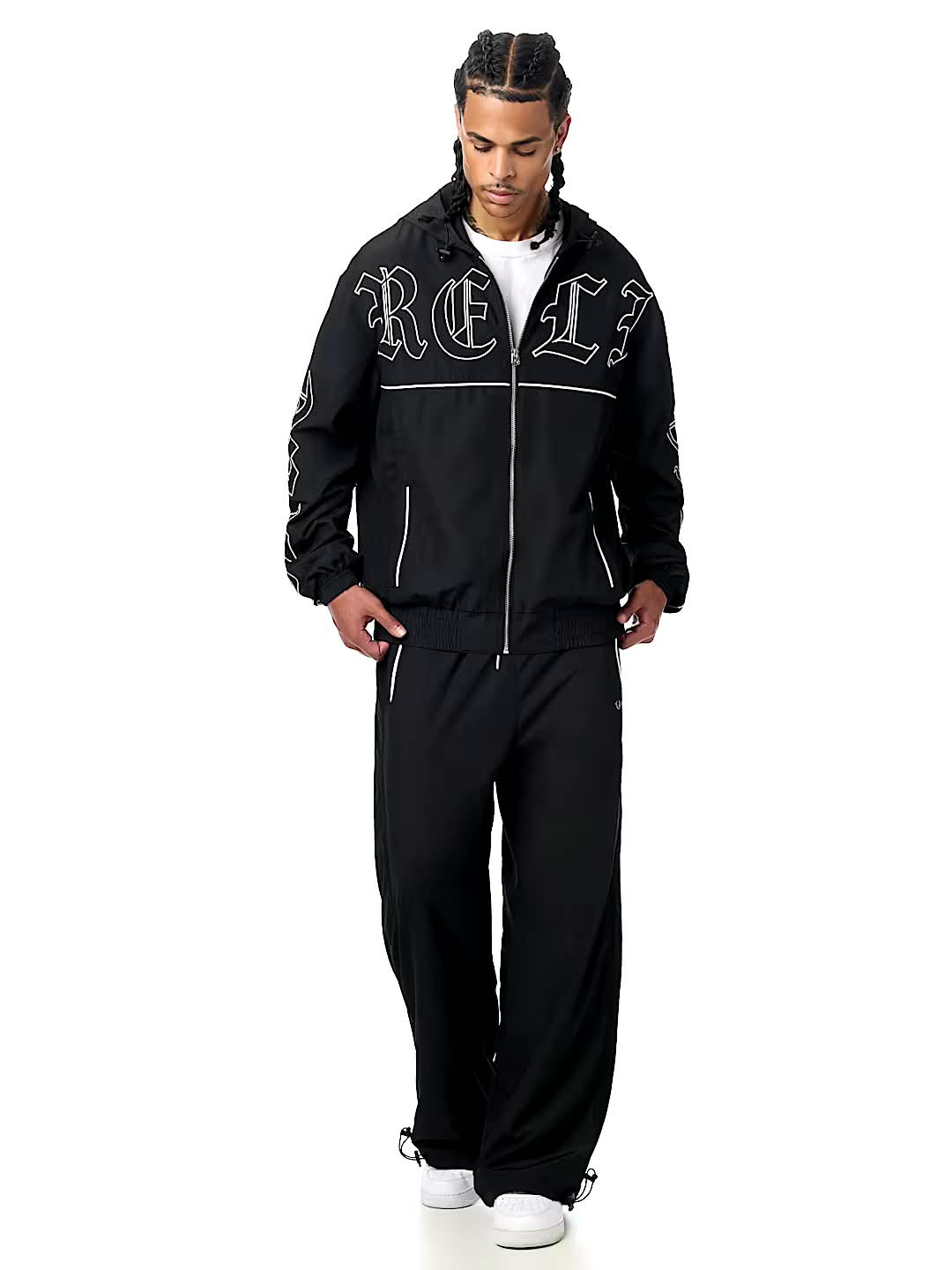 True Religion exploded logo nylon jacket