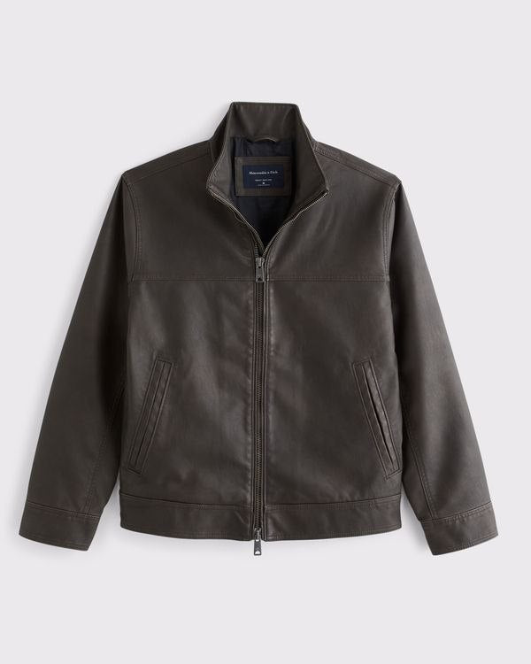 Abercrombie & Fitch Vegan Leather Zip Jacket
