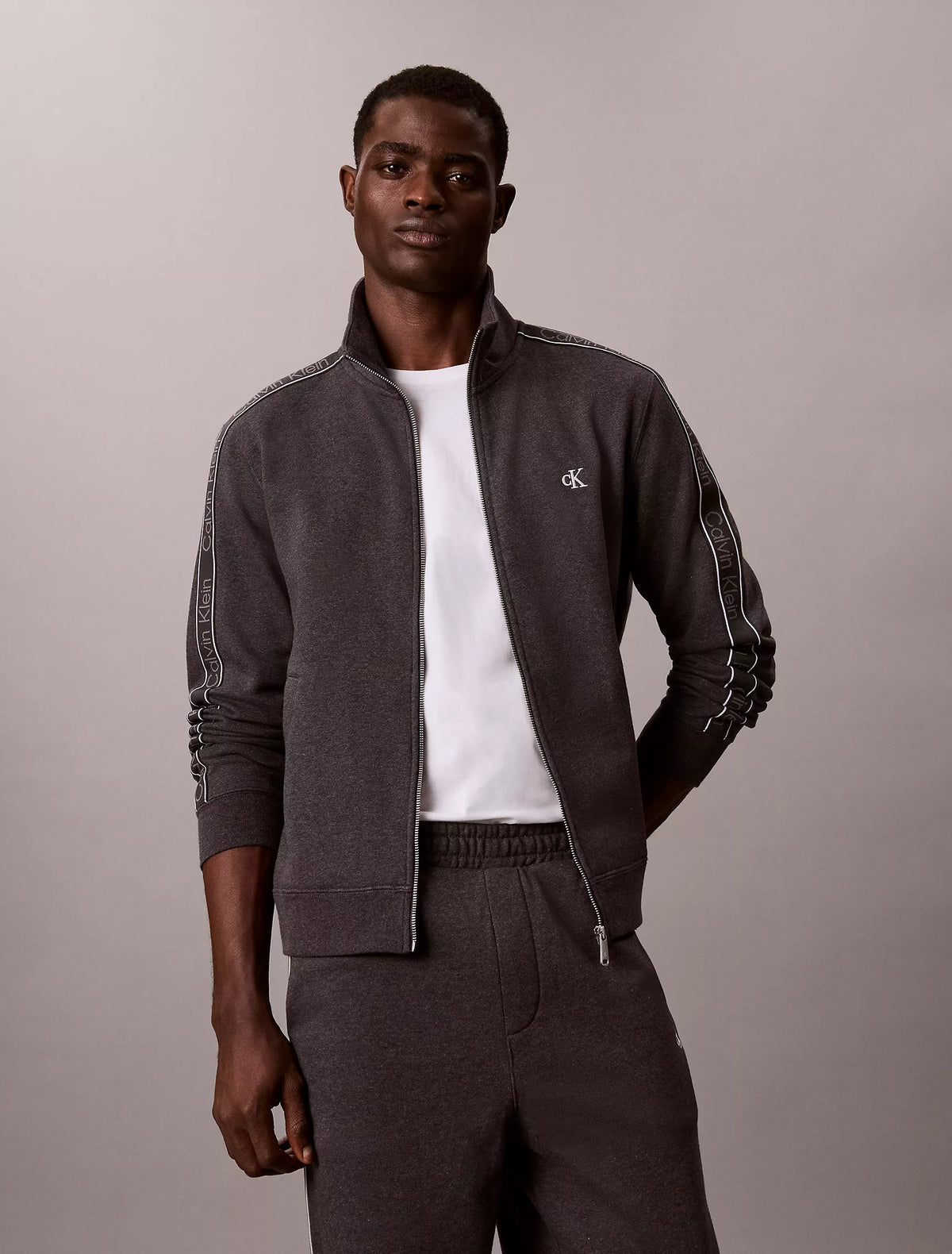 Calvin Klein Logo Tape Full Zip Jacket