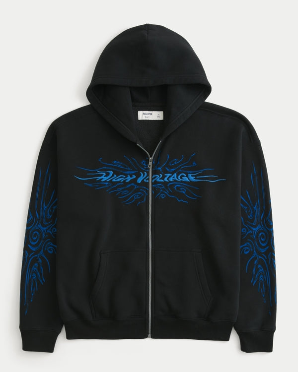 Hollister Boxy Zip-Up Hoodie