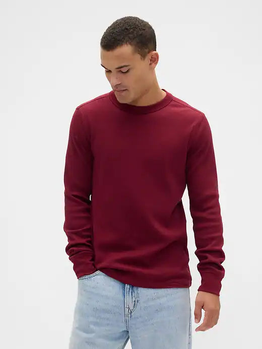 Gap Waffle-Knit Crewneck T-Shirt