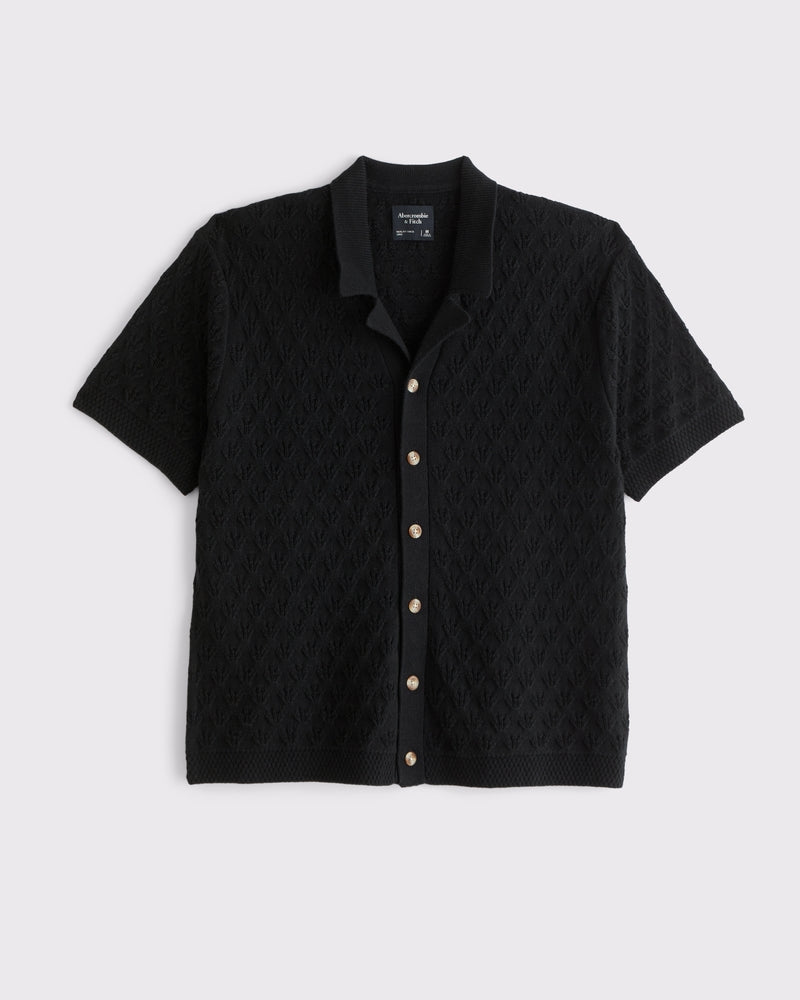 Abercrombie & Fitch 100% Cotton Button-Through Sweater Polo