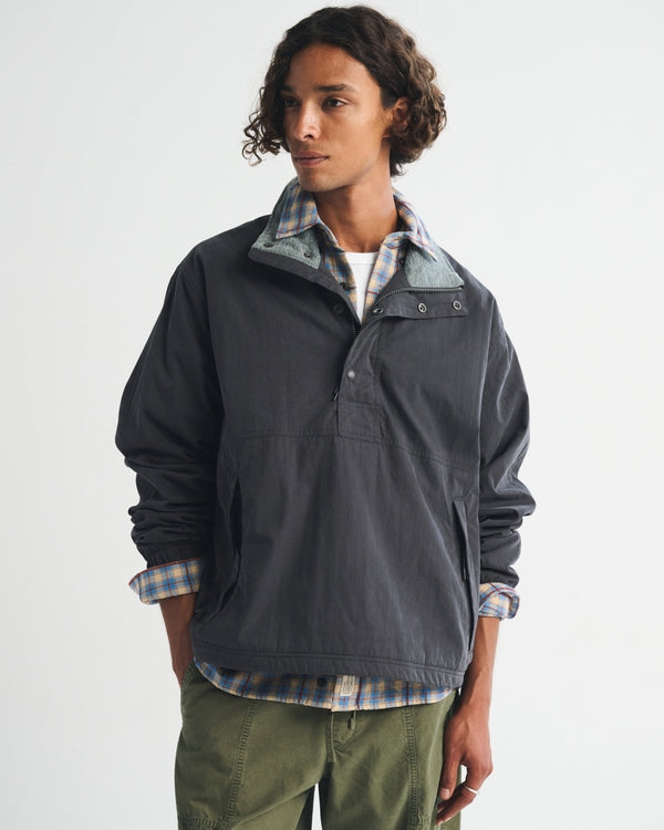 Abercrombie & Fitch Mock Neck Half-Snap Jacket