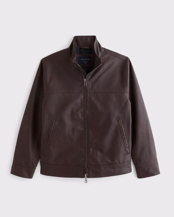 Abercrombie & Fitch Vegan Leather Zip Jacket