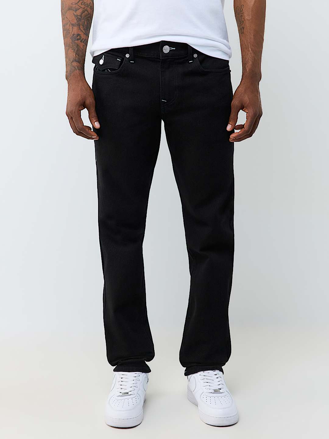 True Religion geno ladder stitch flap slim jean
