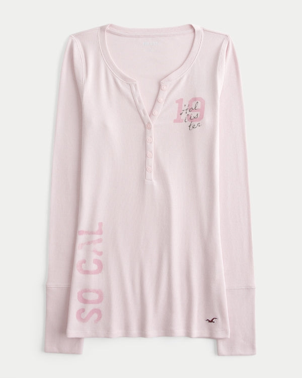 Hollister Logo Graphic Henley